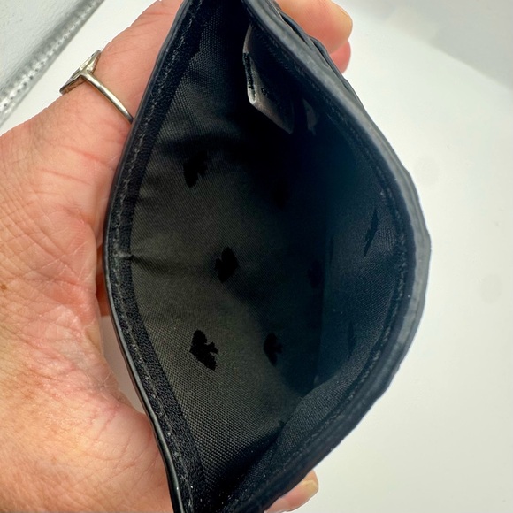 Kate Spade Black Embossed Card Holder Wallet - Picture 5 of 5